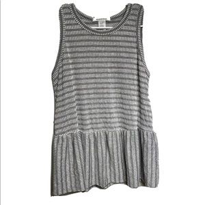 Flowy Ruffle Bottom Striped Textured Medium